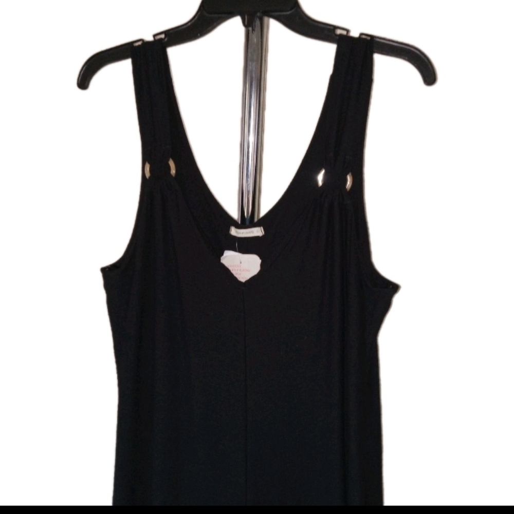 Nwt MARFINNO Black Textured Viscose Jumpsuit Italy Medium - Picture 4 of 9